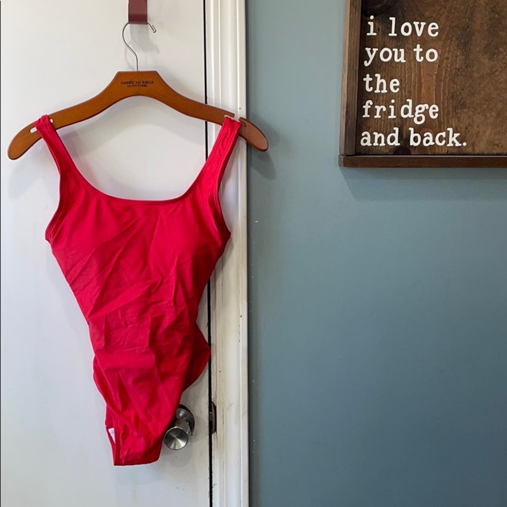 High cut one piece bathing suit